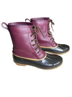 Lands’ End Women’s Leather Duck Boots. Size 9 1/2